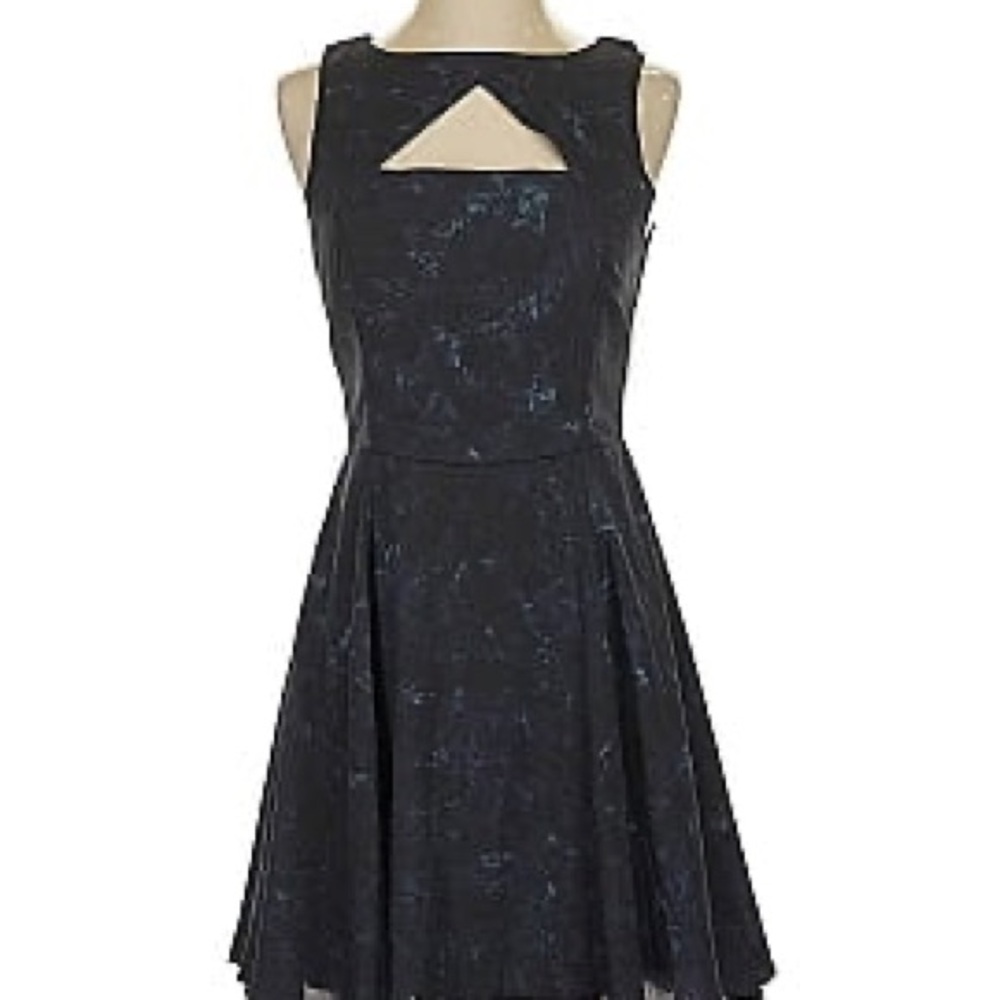 BB Dakota Black Sleeveless A-line Mini Dress
